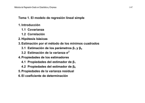 Tema 1. El modelo de regresión lineal simple 1. Introducción 1.1