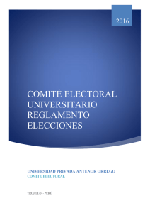 comité electoral universitario reglamento elecciones