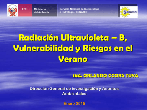 Radiación Ultravioleta - Ministerio del Ambiente