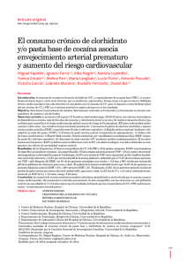 El consumo crónico de clorhidrato y/o pasta base de cocaína asocia