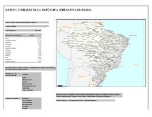 DATOS GENERALES DE LA REPÚBLICA FEDERATIVA DE BRASIL