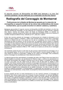 Radiografía del Caravaggio de Montserrat