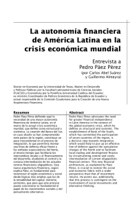 La autonomía financiera de América Latina en la crisis económica