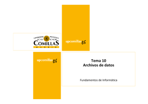 Tema 10 Archivos de datos
