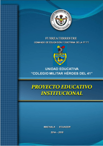 Proyecto Educativo (PEI) - Unidad Educativa Fiscomisional Heroes