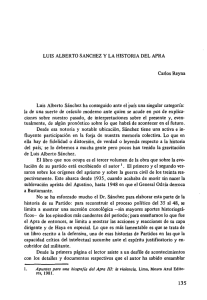 LUIS ALBERTO SANCHEZ Y LA HISTORIA DEL