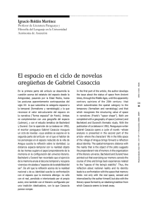 El espacio en el ciclo de novelas aregüeñas de Gabriel Casaccia