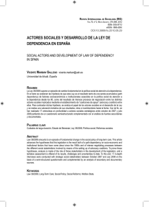 Actores sociales y desarrollo de la ley de dependencia en España