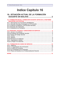 situación actual de la formación docente en bolivia