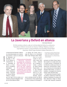 La Javeriana y Oxford en alianza - Pontificia Universidad Javeriana