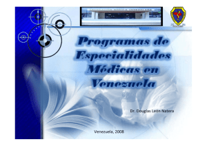 Programa de especialidades médicas en Venezuela, por