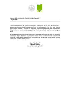 Reacción SNA constitución Mesa de Diálogo Araucanía 7 de julio