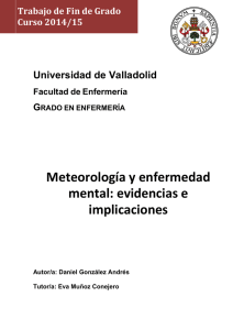 Meteorología y enfermedad mental: evidencias e