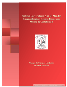 Manual de Cuentas - Sistema Universitario Ana G. Méndez