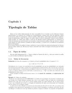 Tipos de tablas - Universidad de Granada