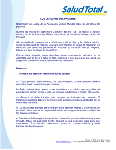 Declaración de Lisboa de la Asociación Médica Mundial sobre los