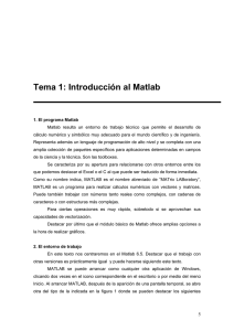 Tema 1: Introducción al Matlab
