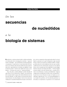 secuencias de nucleótidos biología de sistemas - E