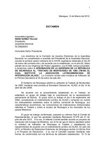 Dictamen Decreto Adhesión Nic al Tratado de Montevideo