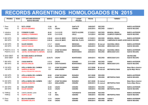 records argentinos homologados en 2015