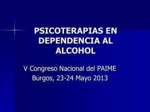 Taller. 2: Psicoterapias en Dependencia al Alcohol.