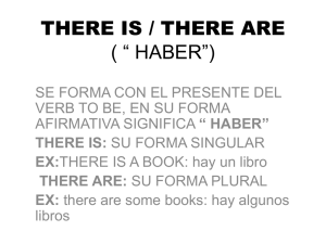 there is / there are ( “ haber”)