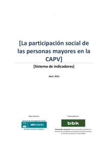 [La participación social de las personas mayores en la CAPV]