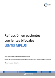 Refracción en pacientes con lentes bifocales LENTIS