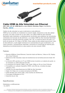 Cable HDMI de Alta Velocidad con Ethernet