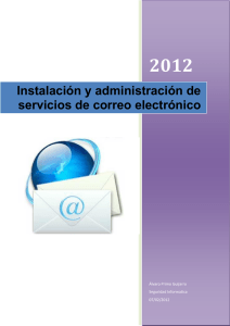 Instalación y administración de servicios de correo electrónico
