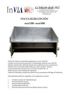 TOLVA DE RECEPCIÓN mod 300 - mod 400