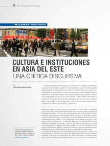 cultura e instituciones en asia del este, una crítica discursiva