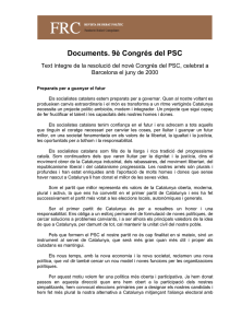 Documents. 9è Congrés del PSC