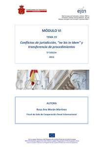 MÓDULO VI TEMA 19 Conflictos de jurisdicción