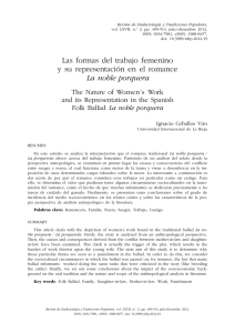 Las formas del trabajo femenino y su representación en el romance