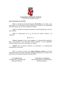 Resoluciones 2007 - Ayuntamiento del Distrito Nacional
