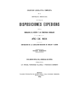 DISPOSICIONES EXPEDIDAS - Constitución de 1917