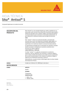 HOJA TÉCNICA Sika® Antisol® S