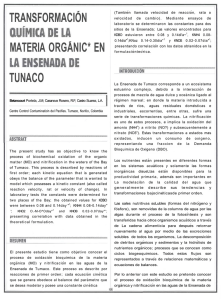 transformacion materia organic* en tunaco