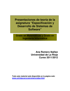 Especificación - Universidad de La Rioja