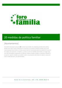 20 medidas de política familiar