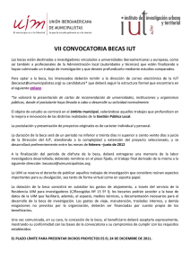 vii convocatoria becas iut - Unión Iberoamericana de Municipalistas