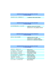 árbitros designados para primera division 07 de diciembre athletic