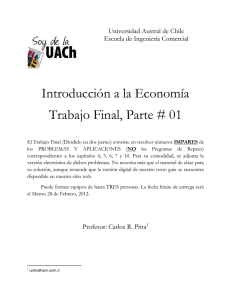 Introducción a la Economía Trabajo Final, Parte # 01