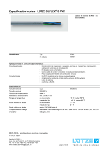 Especificación técnica · LÜTZE SILFLEX B PVC