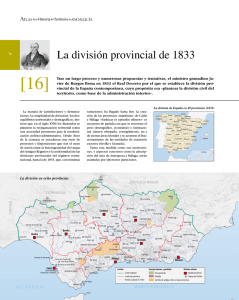 La división provincial de 1833