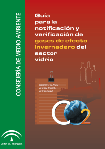 Guía para la notificación y verificación de GEI del sector Vidrio