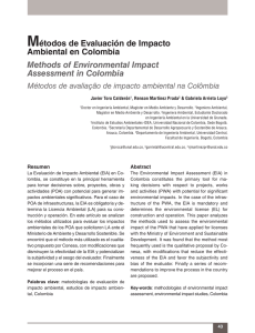 Métodos de Evaluación de Impacto Ambiental en Colombia