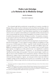 Pedro Laín Entralgo y la Historia de la Medicina Griega1