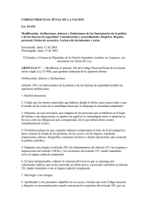 CODIGO PROCESAL PENAL DE LA NACION Ley 25.434